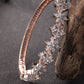Priyaasi Women Rose Gold-Polished American Diamond Bracelet in Floral Pattern - Noz2Toz