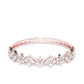 Priyaasi Women Rose Gold-Polished American Diamond Bracelet in Floral Pattern - Swadesiicart