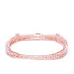 Priyaasi Women Rose Gold-Polished American Diamond Studded, Floral Patterned Bracelet in Square Shape - Swadesiicart