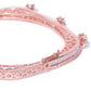 Priyaasi Women Rose Gold-Polished American Diamond Studded, Floral Patterned Bracelet in Square Shape - Swadesiicart