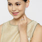 Priyaasi Women Gold-Polished American Diamond Studded Bracelet With Finger Ring - Swadesiicart
