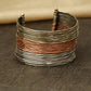 Priyaasi Women Multi-Toned Multi-Stranded Bangles Like Cuff Bracelet - Noz2Toz