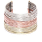 Priyaasi Women Multi-Toned Multi-Stranded Bangles Like Cuff Bracelet - Swadesiicart