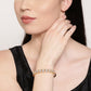 Priyaasi Women American Diamond And Ruby Stone Studded Beautiful Design Chain Bracelet - Swadesiicart