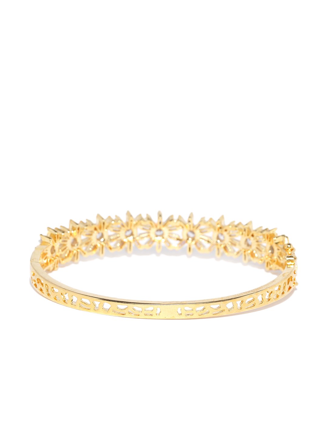 Priyaasi Women American Diamond And Ruby Stone Studded Beautiful Design Chain Bracelet - Swadesiicart