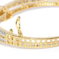 Priyaasi Women Gold-Polished Floral Pattern AD Studded Pearl Decorated Party Wear Cuff Bracelet - Swadesiicart