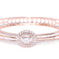 Priyaasi Women Gold-Polished American Diamond Studded Dual Toned Floral Cuff Bracelet - Swadesiicart