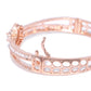 Priyaasi Women Gold-Polished American Diamond Studded Dual Toned Floral Cuff Bracelet - Swadesiicart