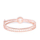 Priyaasi Women Gold-Polished American Diamond Studded Dual Toned Floral Cuff Bracelet - Swadesiicart