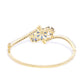 Priyaasi Women Gold-Polished American Diamond Studded, Floral Patterned Bracelet in Blue Color - Swadesiicart