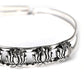 Priyaasi Women Oxidized Silver-Plated Cuff Bracelet with floral pattern - Swadesiicart