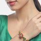 Priyaasi Women Handcrafted Floral Red and Green Bracelet - Swadesiicart