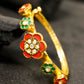 Priyaasi Women Handcrafted Floral Red and Green Bracelet - Noz2Toz