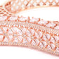 Priyaasi Women Rose Gold-Polished American Diamond Party Bangle Style Bracelet - Swadesiicart