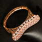 Priyaasi Women Rose Gold-Polished American Diamond Party Bangle Style Bracelet - Noz2Toz