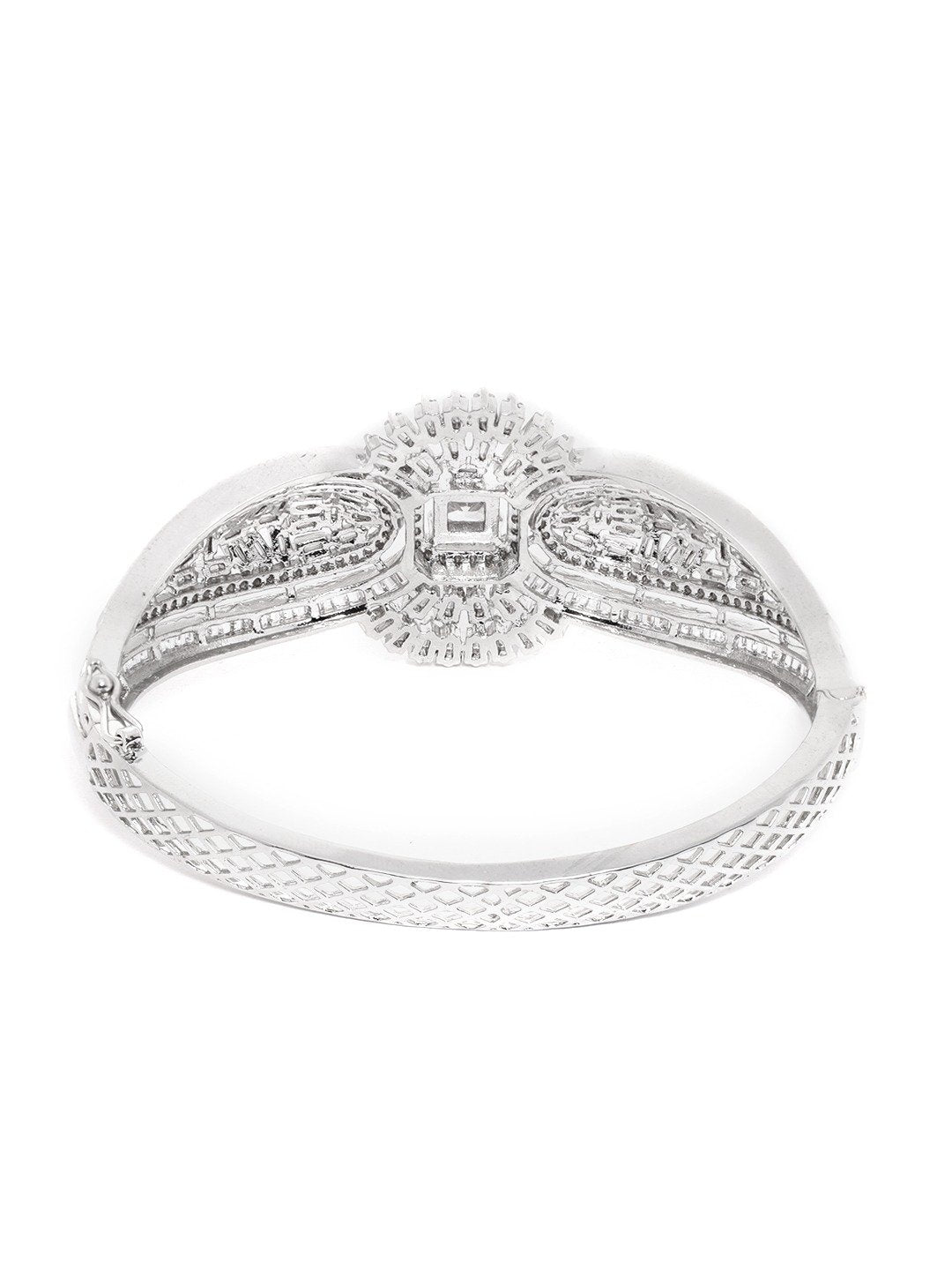 Priyaasi Women American Diamond Studded Bangle Style Bracelet - Swadesiicart