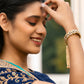 Priyaasi Women Kundan Gold-Polished Leaf Wraparound Bracelet - Swadesiicart
