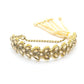 Priyaasi Women Kundan Gold-Polished Leaf Wraparound Bracelet - Swadesiicart