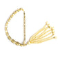 Priyaasi Women Kundan Gold-Polished Leaf Wraparound Bracelet - Swadesiicart