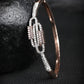Priyaasi Women American Diamond Rose Gold-Polished Bangle Style Bracelet - Noz2Toz