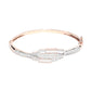 Priyaasi Women American Diamond Rose Gold-Polished Bangle Style Bracelet - Swadesiicart