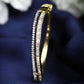Priyaasi Women American Diamond Gold-Polished Bangle Style Bracelet - Swadesiicart