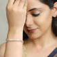 Priyaasi Women American Diamond Gold-Polished Bangle Style Bracelet - Swadesiicart