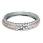 Priyaasi Women Rose Gold American Diamond Gun Metal Plated Bangle Style Bracelet - Swadesiicart