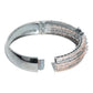 Priyaasi Women Rose Gold American Diamond Gun Metal Plated Bangle Style Bracelet - Swadesiicart