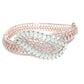 Priyaasi Women American Diamond Rose Gold-Polished Leaf Bangle Style Bracelet - Swadesiicart