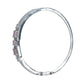 Priyaasi Women Magenta American Diamond Silver Plated Floral Bangle Style Bracelet - Swadesiicart