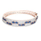 Priyaasi Women Blue American Diamond Rose Gold-Polished Bangle Style Bracelet - Swadesiicart