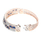 Priyaasi Women Blue American Diamond Rose Gold-Polished Bangle Style Bracelet - Swadesiicart