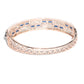 Priyaasi Women Blue American Diamond Rose Gold-Polished Bangle Style Bracelet - Swadesiicart