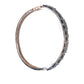 Priyaasi Women Blue American Diamond Rose Gold-Polished Bangle Style Bracelet - Swadesiicart
