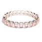 Priyaasi Women Pink American Diamond Rose Gold-Polished Floral Bangle Style Bracelet - Swadesiicart