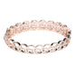 Priyaasi Women Pink American Diamond Rose Gold-Polished Floral Bangle Style Bracelet - Swadesiicart