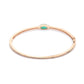 Priyaasi Women Green Stone Studded American Diamond Rose Gold Bracelet - Swadesiicart