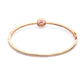 Priyaasi Women Pink American Diamond Rose Gold Geometric Bracelet - Swadesiicart