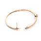 Priyaasi Women Pink American Diamond Rose Gold Geometric Bracelet - Swadesiicart