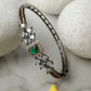 Priyaasi Women Green Stone American Diamond Bangle Style Bracelet - Noz2Toz