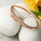 Priyaasi Women Studded Blocks-American Diamond Rose Gold Geometric Bracelet - Noz2Toz