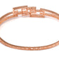 Priyaasi Women Studded Blocks-American Diamond Rose Gold Geometric Bracelet - Swadesiicart