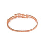 Priyaasi Women Studded Blocks-American Diamond Rose Gold Geometric Bracelet - Swadesiicart