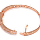 Priyaasi Women Studded Blocks-American Diamond Rose Gold Geometric Bracelet - Swadesiicart