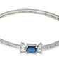 Priyaasi Women Elegant Blue Stone Silver Plated Bracelet - Swadesiicart