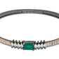 Priyaasi Women Green Stone Studded American Diamond Bracelet - Swadesiicart