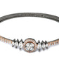 Priyaasi Women Dual Toned American Diamond Floral Bracelet - Swadesiicart