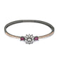 Priyaasi Women Dual Toned Floral American Diamond Bracelet - Swadesiicart