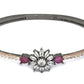 Priyaasi Women Dual Toned Floral American Diamond Bracelet - Swadesiicart